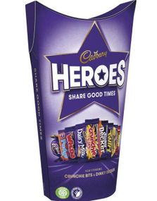 Cadbury Heroes - Gaveeske med Forskjellig Godteri 290 gram