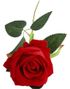 1 stk Rød Langstilket Rose med Blader 50 cm