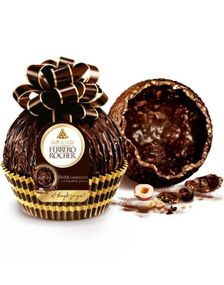 1755734400_5Grand Ferrero Rocher Dark - Stort Hult Mörkt Chokladägg med Hasselnötsbitar 125 gram