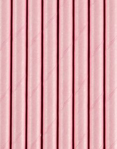 10 stk Ljus Rosa Papperssugrör