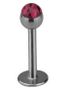 Labret med Glittrande Rosa Stenar