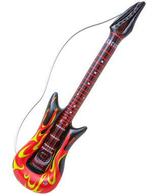 Uppblåsbar Gitarr med Flammor - 105 cm