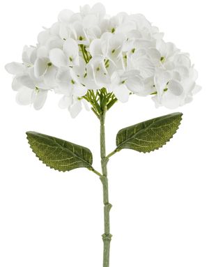 Hvit Hortensia Blomst 35 cm - Kunstige Blomster