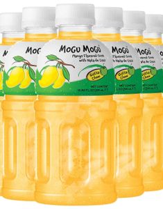 6 st Mogu Mogu Nata De Coco Mango - Mangojuice med Kokosgelebitar 320 ml - Hel Låda (Thailand)