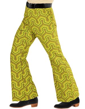 70 Tals Groovy Vibe Byxor för Män