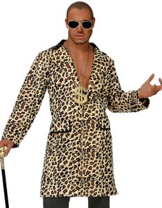 Leopardmönstrad Pimp Maskeradjacka (Herr)