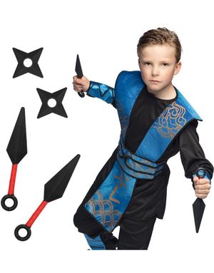 Set med 4 Ninja Leksaksvapen Kunai och Ninjastjärnor
