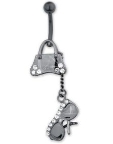 Shopping Girl Navelpiercing - Svart