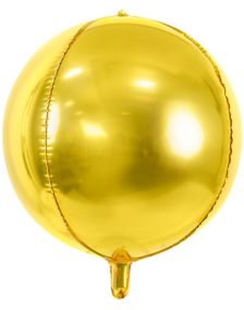 Guldfärgad Metallisk Orbz / Ballongbubbla 40 cm