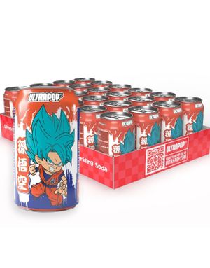 24 st Goku Strawberry & Banana Soda - Läsk med Jordgubbs- och Banan smak - ULTRAPOP - Helt Brett 24x330 ml (Japan)