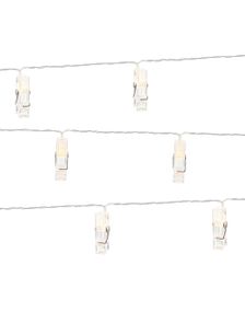 Ljusslinga med 10 LED Klädnypor 140 cm