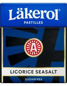 Läkerol Sugarfree Licorice Seasalt / Lakrits Sockerfria Tabletter med Havssaltsmak 25 gram