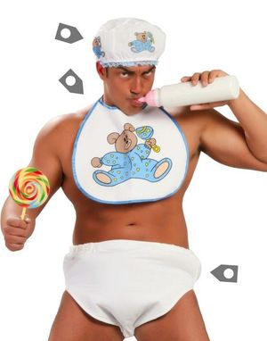 Blått Baby Kostymesett - 3 Deler