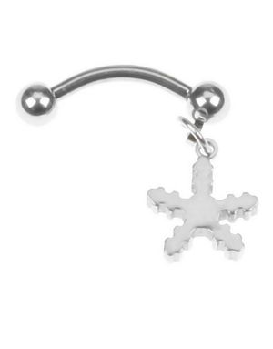 Snowcrystal - 1,2 x 9 mm Ögonbrynspiercing