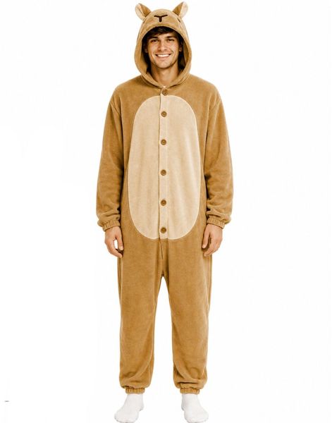 Kigurumi Flodhäst/Capybara Maskeraddräkt För Man - Onesize Large