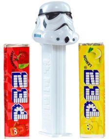 Clone Trooper - Star Wars Mandalorian Pez-Holder med 2 stk Pez Pakker