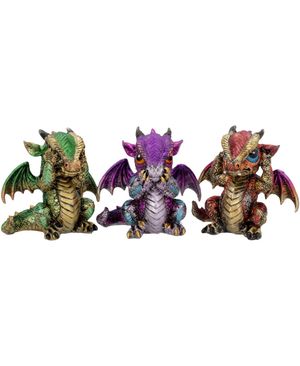 Hear No Evil, See No Evil - 3 stk Drakefigurer 9 cm
