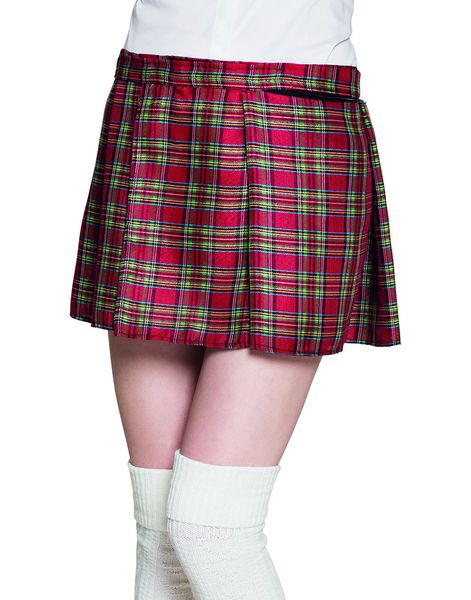 Tartan Mönstrad Röd Skolflicka/Skotsk Kjol