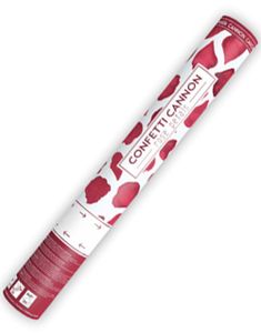Röda Rosenblad - Konfettikanon 40 cm