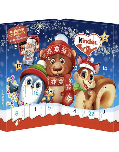 Kinder Tablet Sjokolade Adventskalender 113 gram