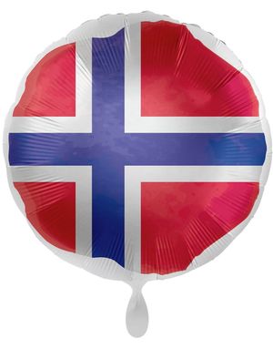 Folieballong 43 cm - Norsk Flagg
