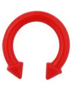 Horseshoe Spiked Ends - Röd Öronpiercing i Silikon