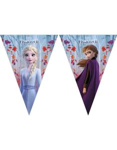 230 cm Banner med Vimplar - Frost 2 - Disney Frozen 2