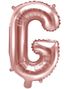 Rose Guldfärgade Bokstavsballonger A-Z - 35 cm