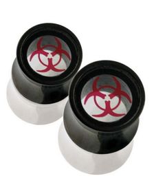 Biohazard - Svart Piercing Plugg