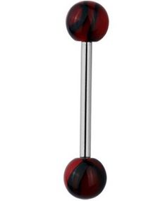 Magic Red And Black Stone - Tungpiercing