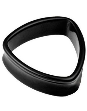 Trekantig Svart Tunnel Piercing
