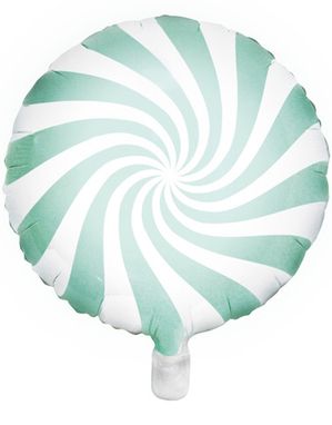 Mintgrön Candy Mönstrad Folieballong 45 cm