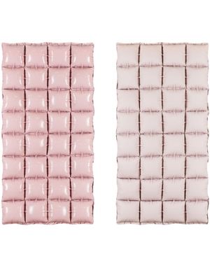 Tosidig Lys Rosa Waffle Folie Ballong for Backdrop/Bakgrunn 55x110 cm