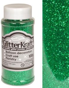 Grönt Hobbyglitter 100 gram
