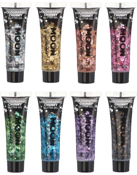 VÄLJ BLAND 8 FÄRGER - Holografisk Chunky Glittergele