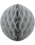 Ljusgrå Honeycomb Boll VÄLJ STORLEK 10-40 cm