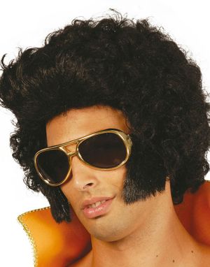 Svart Elvis Inspirerad Peruk