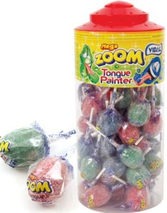 50 stk Vidal Zoom Tongue Painter - Assortert Stor Kjærlighet på Pinne - Hel Eske