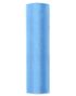 LJUS BLÅ Genomskinlig Organzalöpare 16 cm x 9 meter