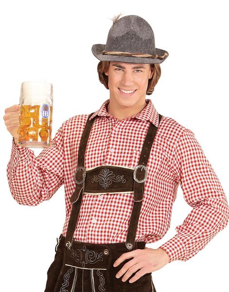 Röd Rutig Oktoberfest Kostymskjorta