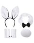 Bunny Set i Svart och Vitt - 5 Delar