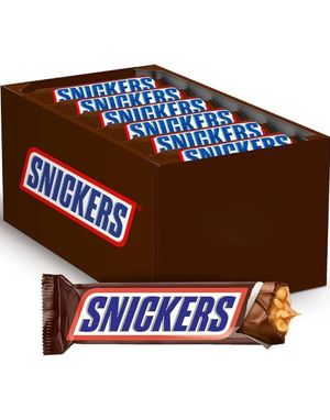 32 st Snickers Bars - Mjölkchoklad med Nougat, Nötter och Karamell - Hela Lådan 1,6 kg