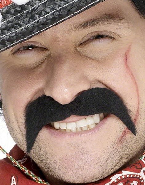 Banditmustasch - Svart (Lösmustasch)