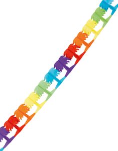Färgglad Palmgirlang 4 meter