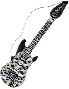 Uppblåsbar Gitarr med Skelettmotiv - 105 cm