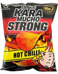 Karamucho Hot Chili Potato Chips Ridge Cut 60 gram (Japan)