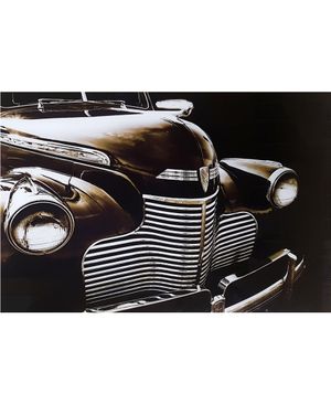 Svartvit Buick Väggbild 60x40 cm