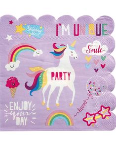 20 st Enhörningsservetter 33x33 cm - Im Unique Party