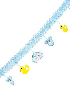 Blå Girlang med Hängande Motiv 4 Meter - Baby Boy