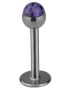 Labret med Glittrande Lila Stenar